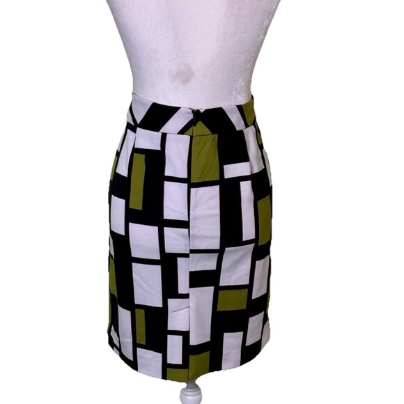 Women’s Retro Mid-Century Modern Color Block Skirt High Waist Pencil Office 10 - Picture 3 of 8